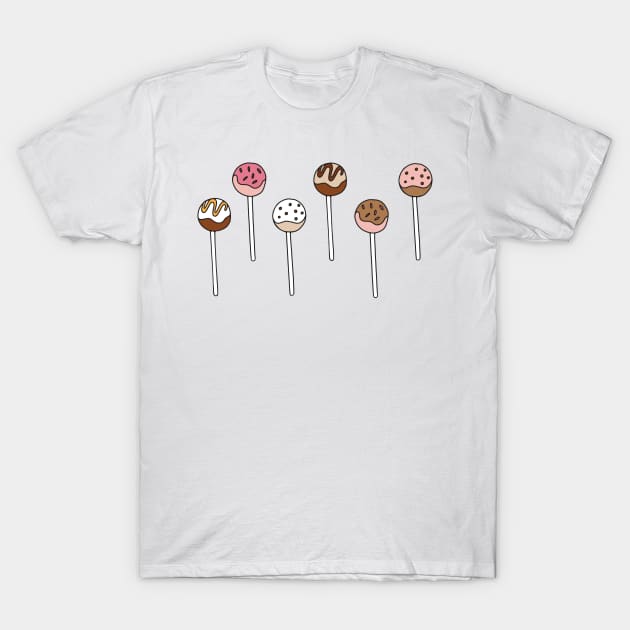 Cake Pop Pattern T-Shirt by murialbezanson